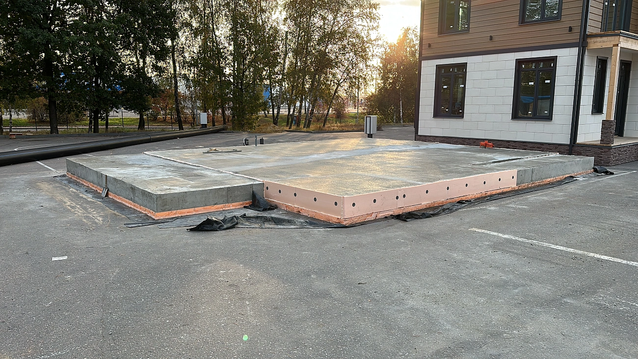 УШП (утеплённая шведская плита) 25×25 м